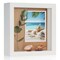 Small Shadow Box Frame 5 x 5 Shadowbox Display Case Wooden Picture Frame with Glass Wedding Memorabilia Medals Photos for Wall and Tabletop - White